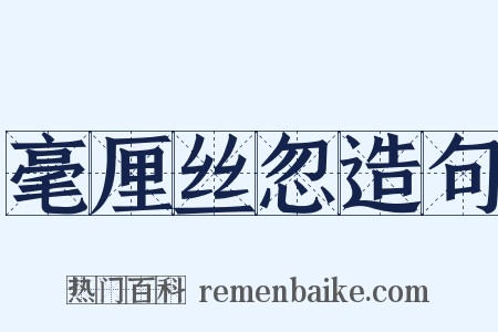 毫厘丝忽造句是什么意思的图片